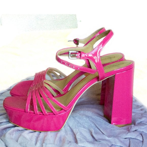 NWOB Reformation Barbie pink platform sandal (sold out online) - Picture 6 of 7